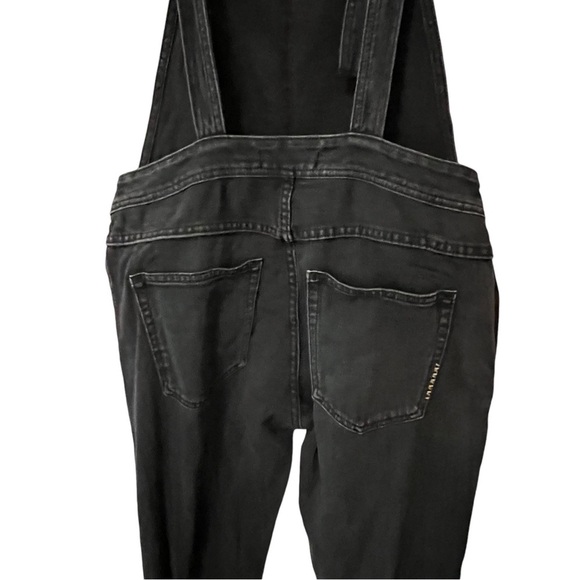 Neuw Sister Ray Overalls in Black 6 raw hem punk goth relaxed slouchy - Picture 5 of 13